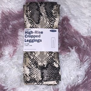 High Rise Cropped Leggings Old Navy